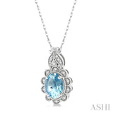 Gemstone & Diamond Pendant