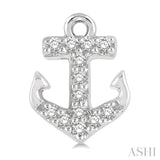Anchor Shape Petite Diamond Fashion Earrings