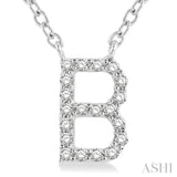 B' Initial Diamond Pendant