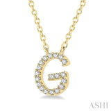 G' Initial Diamond Pendant