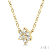 Flower Shape Petite Diamond Fashion Pendant