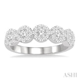 5 Stone Lovebright Diamond Wedding Band