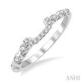 1/6 Ctw Round Cut Diamond Wedding Band in 14K White Gold