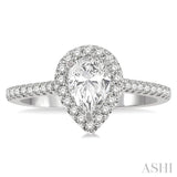 Pear Shape Semi-Mount Diamond Engagement Ring