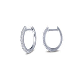 10 Mm X 11 Mm Oval Huggie Hoop Earrings