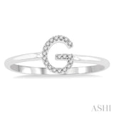 'G' Initial Diamond Ring