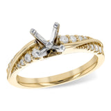 14Kt Gold Semi-Mount Engagement Ring