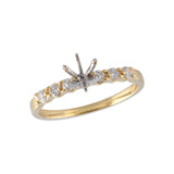 14Kt Gold Semi-Mount Engagement Ring